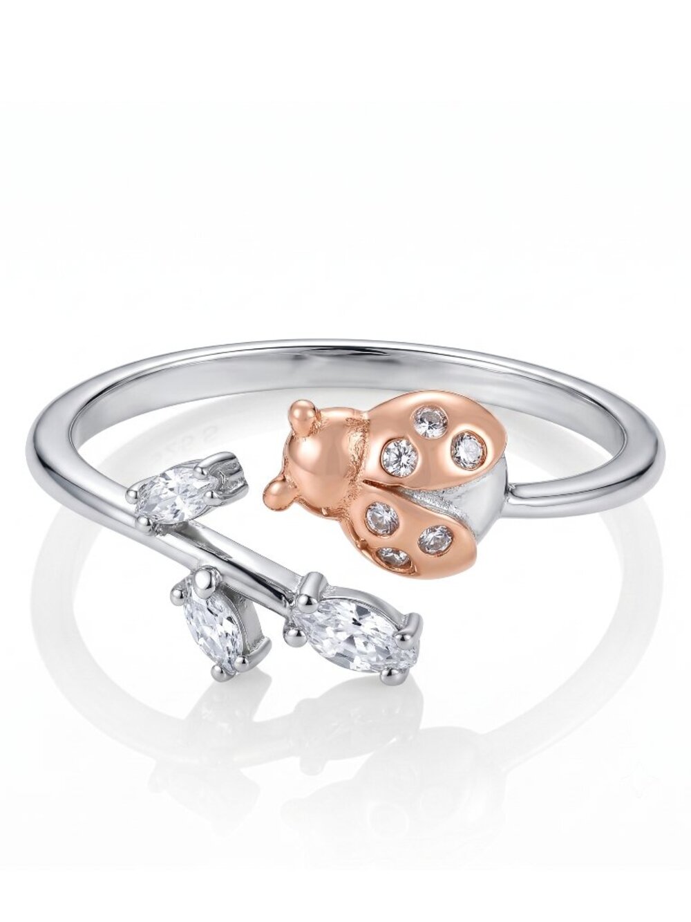 Ladybug Ring, 925 Sterling Silver Charmed Aroma Wanderlust Ring Collection